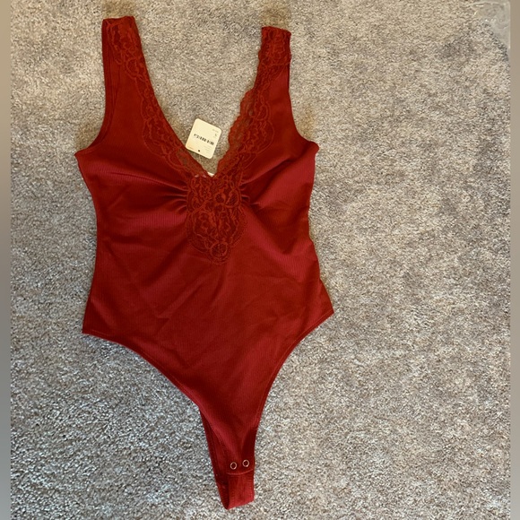 NWT FreePeople Red Bodysuit - Picture 2 of 7
